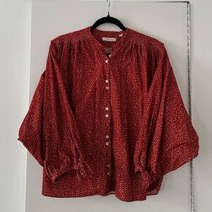 DOEN red corduroy blouse M
